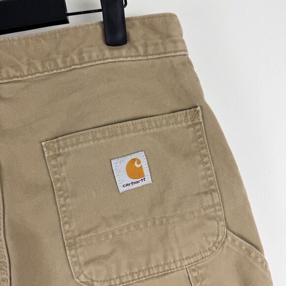 Carhartt B324 DKH Pants Men's 30x30 Work Relaxed Fit Tan Utility Carpenter - Picture 6 of 16